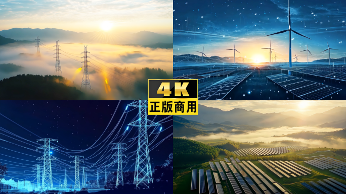 8分钟超全能源电网光伏化工风力太阳能宣传