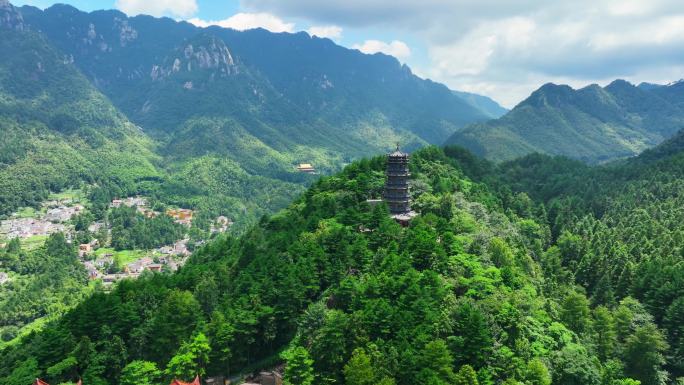 九华山寺庙-回香阁 万佛塔