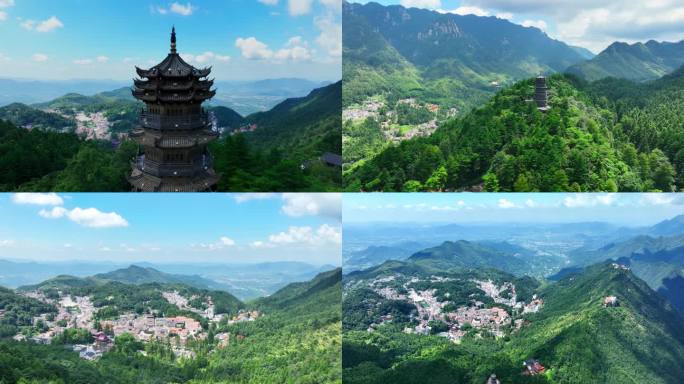 九华山寺庙-回香阁 万佛塔