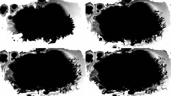 黑白水墨晕染特效素材(13)