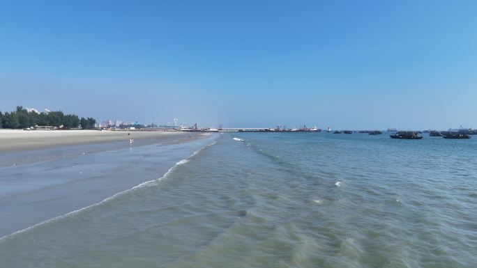 航拍广西北海风光