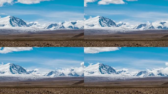 西藏阿里地区的雪山风光