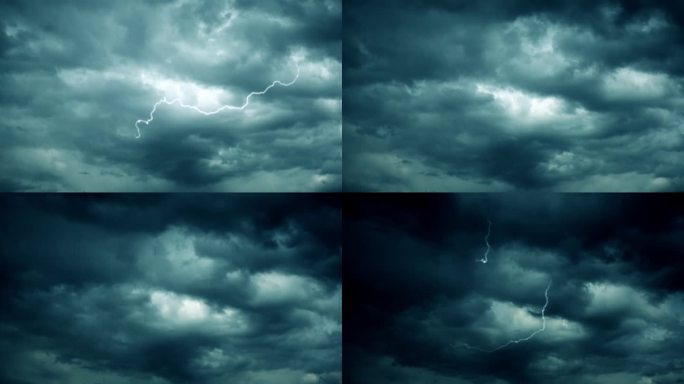 积云在明亮的蓝天上形成，天气晴朗，蓝天的延时摄影，白云与蓝天，飞越云层，可循环播放，云景，白天。