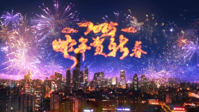 2025年蛇年重庆城市烟花拜年片头