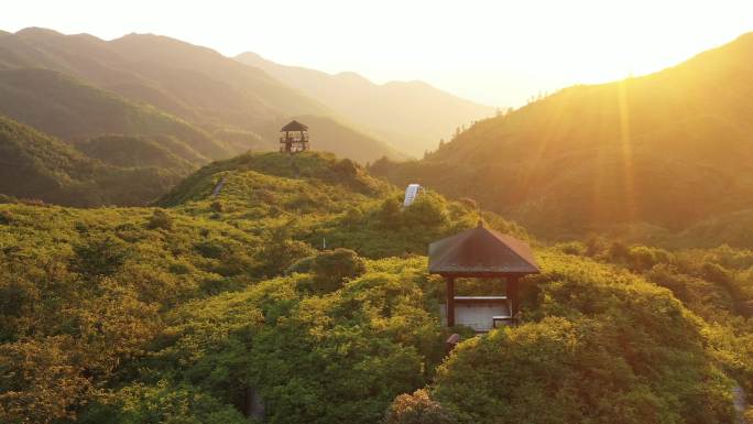 航拍湖南长沙浏阳大围山景区