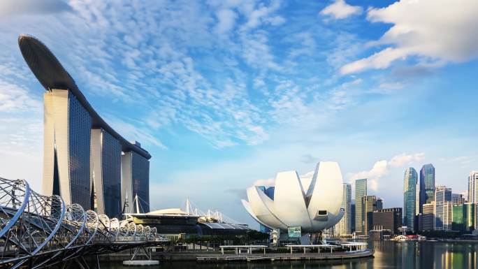 新加坡科学馆观景台天空景观城市