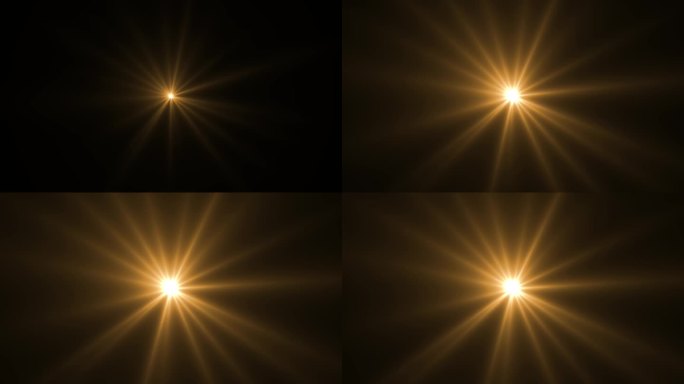 光线或太阳缓慢出现。光效，闪光。光线的运动伴随眩光。视频4K。