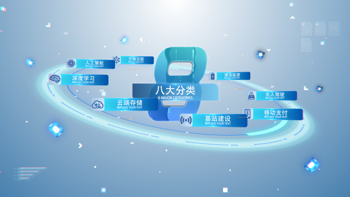 明亮干净科技数字体系分类架构