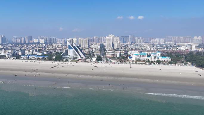 航拍广西北海风光