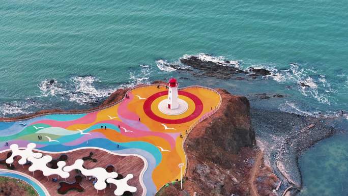 【4K】辽宁大连泊霞湾彩虹灯塔