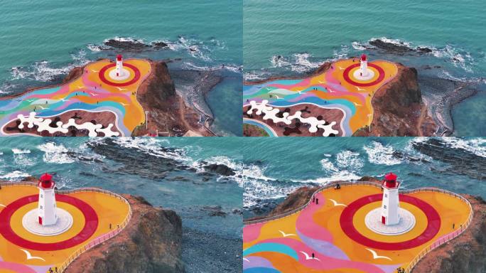 【4K】辽宁大连泊霞湾彩虹灯塔