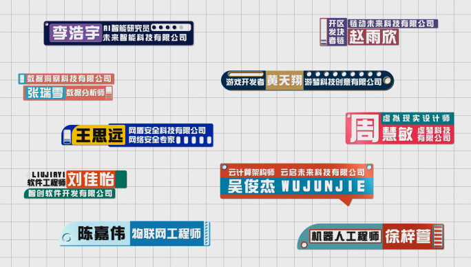 综艺人名条 mg姓名条 mg字幕条