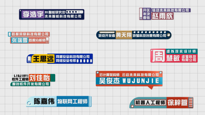 综艺人名条 mg姓名条 mg字幕条