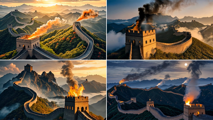 烽火长城中国万里长城烽火狼烟古代长城合集