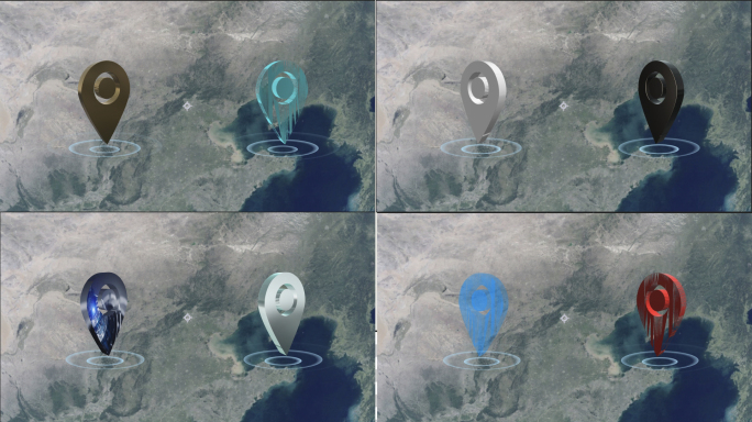 多款科技透视定位图标 透明通道