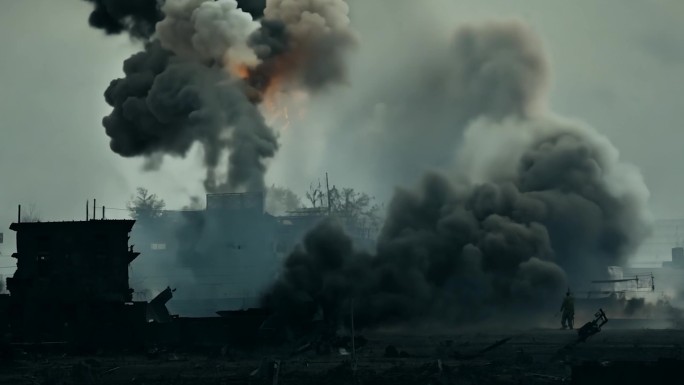 【4K视频】 战争 硝烟 战火 场面