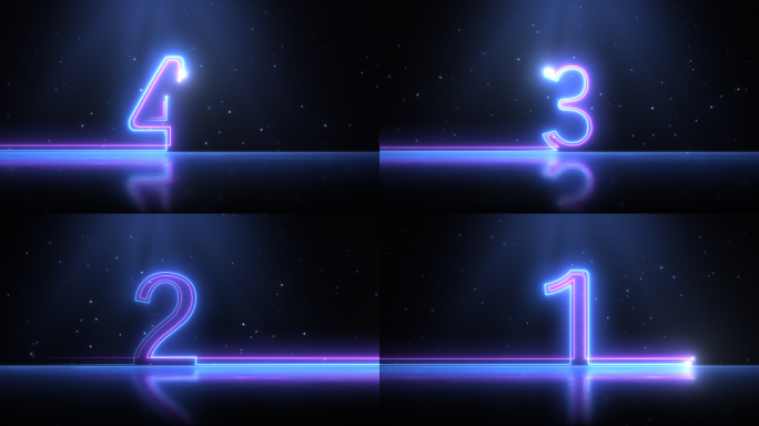 8K光影倒计时AE模板