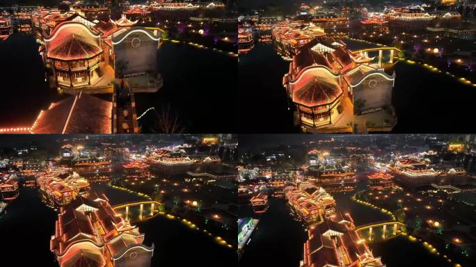 四川宜宾 李庄古镇 绚丽的夜景