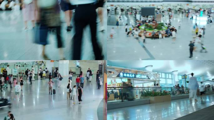 高峰出行客流人群机场延时