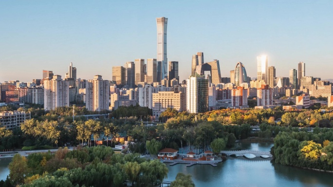 【8K】北京CBD公园的秋天