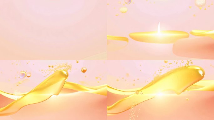 动画胶原皮肤精华和维他命概念护肤