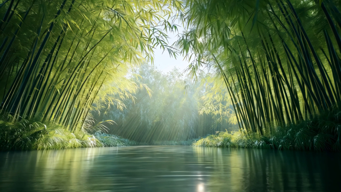 竹林竹海竹子中式禅意意境风景合集