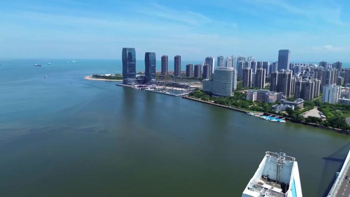 海南风光海南海囗世纪大桥实拍视频素材