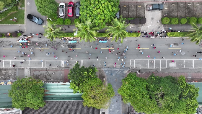 航拍惠州惠东巽寮湾半程马拉松