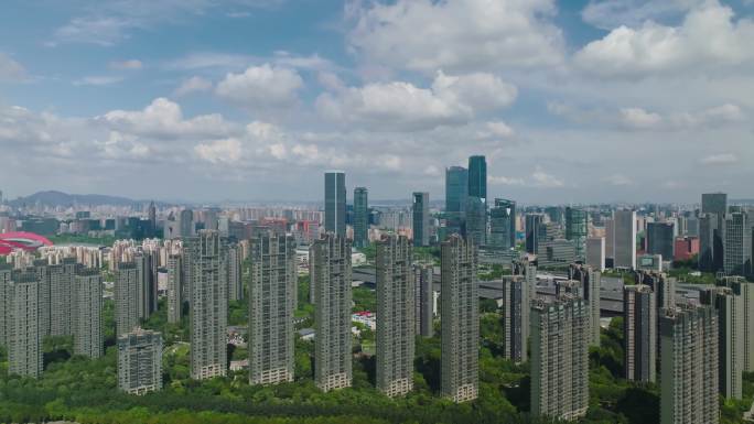 南京河西金融城奥体博览中心城市航拍