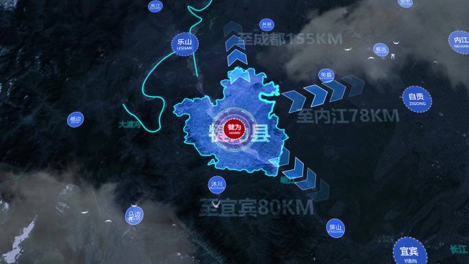 四川省乐山犍为县交通路线规划地图