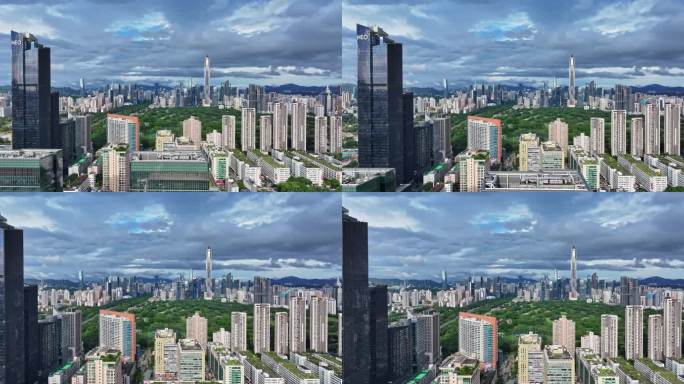 深圳城市车公庙航拍