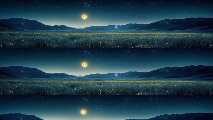 8K超宽屏——草原夜景 led大屏