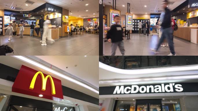 麦当劳店铺人流延时