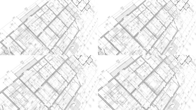 建筑平面图。房屋设计项目。工程设计。工业房屋建设。