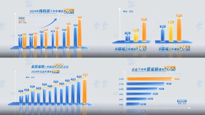 地图科技背景蓝色柱状图数据对比展示