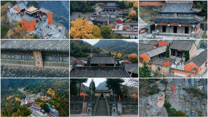 4K十堰武当山金顶道教圣地千年银杏