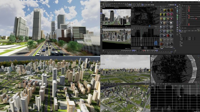 C4D_建筑生长城市漫游_工程文件