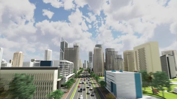 C4D_建筑生长城市漫游_工程文件
