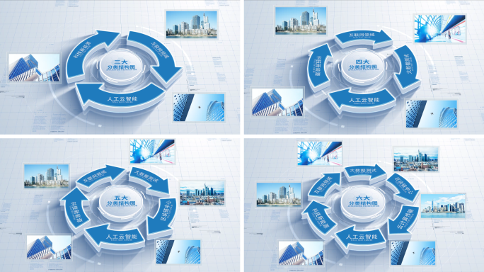 三维企业行业组织架构图【无插件】