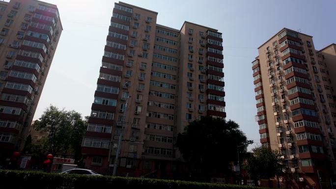 随车拍摄北京街巷马路风光