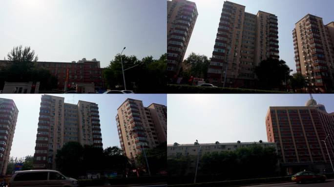 随车拍摄北京街巷马路风光