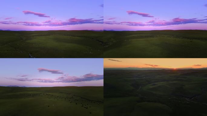 【大气调色】甘肃省甘南州美仁草原绚丽晚霞