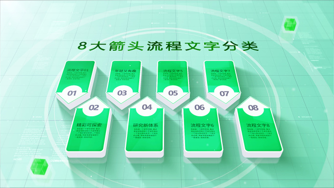 【8】六款箭头流程八AE模版