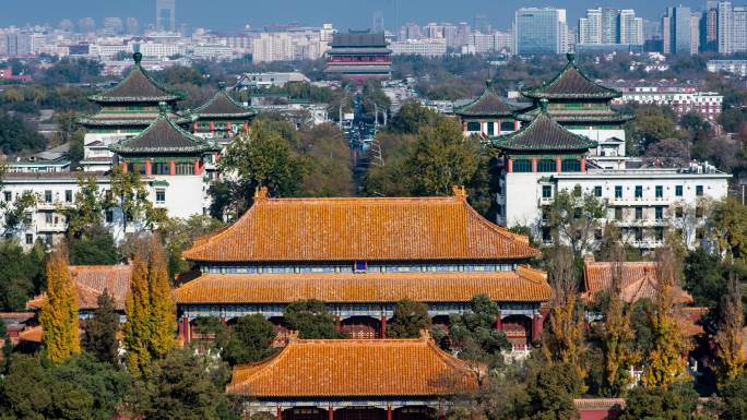 北京故宫大景景山公园角楼延时