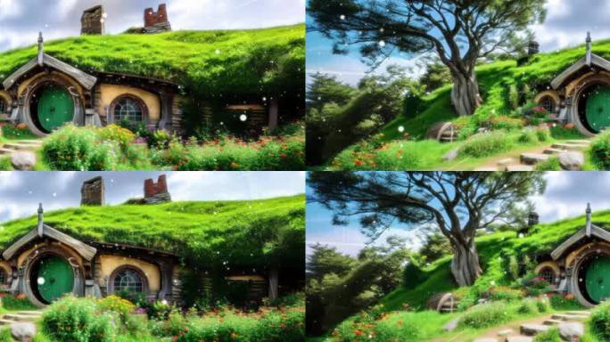 8K编新西兰的霍比特村宽屏城市活动