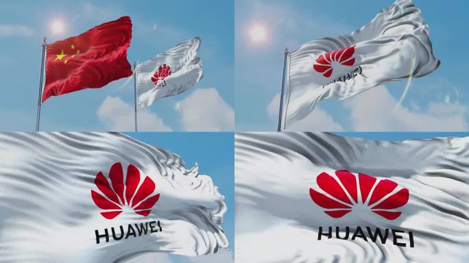 国旗和华为logo旗帜2