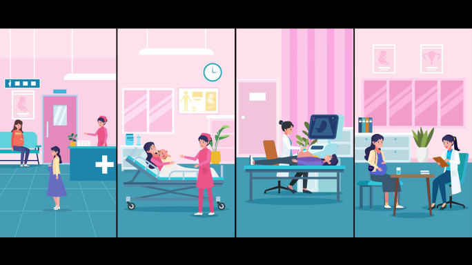 【原创】竖屏孕妇产检MG动画产检动画