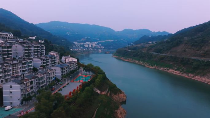 4K汉江安康段汉水江河江水