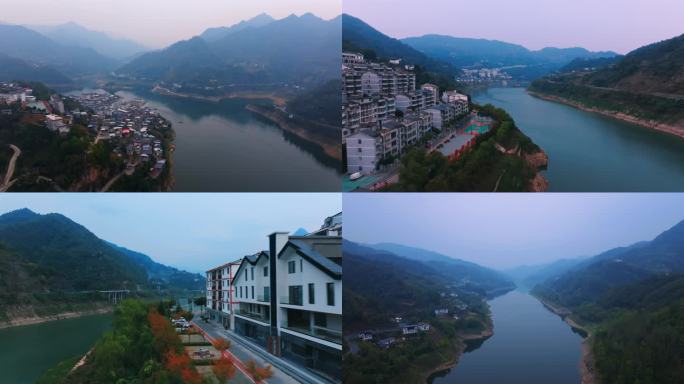 4K汉江安康段汉水江河江水