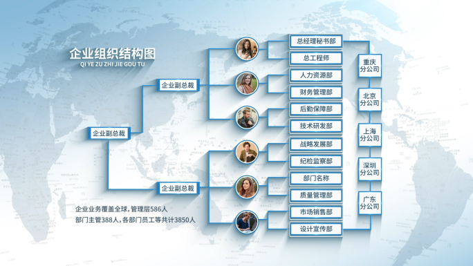 企业分类组织结构图架构图